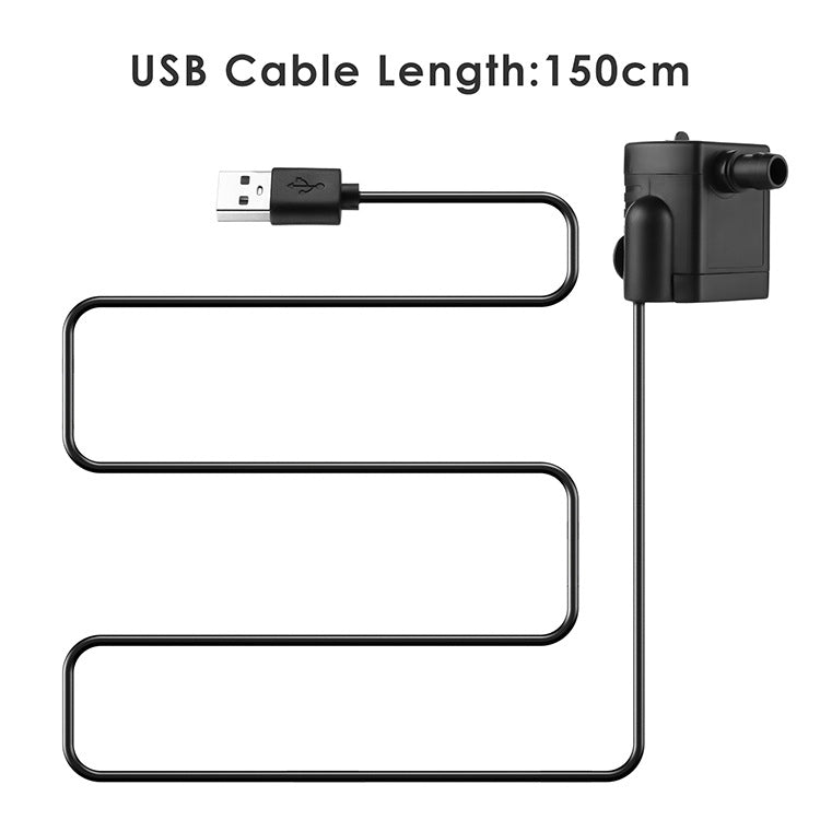 Pompa dell'acqua senza spazzole silenziosa Micro USB DC da 1,5 m