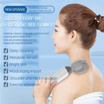 Spazzola da bagno elettrica Vibrazione in silicone Doccia spa posteriore a manico lungo