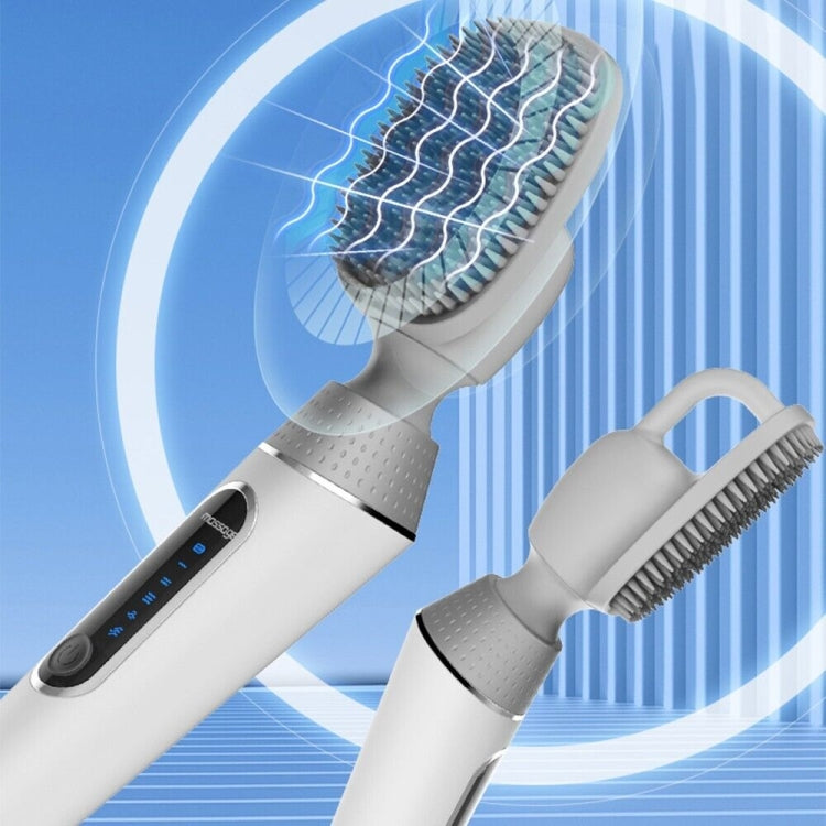 Spazzola da bagno elettrica Vibrazione in silicone Doccia spa posteriore a manico lungo