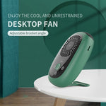 Ventilatore portatile a collo ricaricabile USB 2000mAh