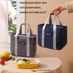 Borsa isolante portatile Borsa per pasti piccola impermeabile Borsa per il pranzo ispessita in alluminio