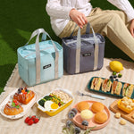 Borsa isolante portatile Borsa per pasti piccola impermeabile Borsa per il pranzo ispessita in alluminio