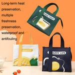 Borsa da pranzo portatile per studenti Borsa isolante Bento impermeabile ispessita semplice