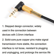 Per microfono Boom V-MODA Cavo per cuffie da gioco per computer, ZS0198 Gold Plug, ZS0198 Black Injection Molding
