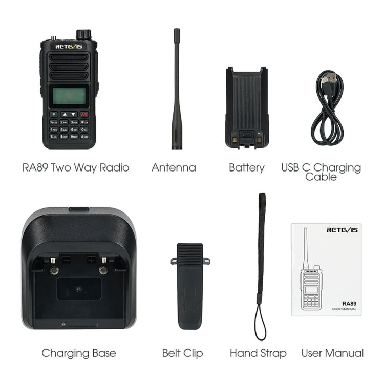 Walkie Talkie Retevis RA89 Dual Band impermeabile IP68