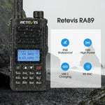 Walkie Talkie Retevis RA89 Dual Band impermeabile IP68