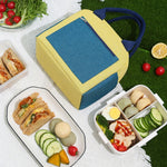 Match Color Cationic Lunch Box Borsa da pranzo impermeabile ispessita in alluminio
