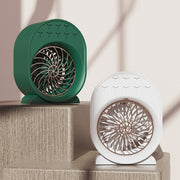 USB Spray Umidificazione Ventilatore Aria Condizionata Piccolo Raffreddatore d'Aria Desktop Portatile, Plug-in (White), Plug-in (Green), Charging (White), Charging (Green)