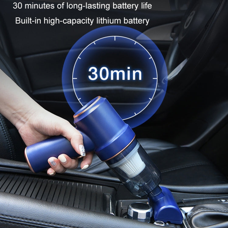Mini aspirapolvere per auto con ricarica ad alta potenza per auto senza fili, Upgraded Black USB Cable, Upgraded White USB Cable, Black Type-C+Charging Base