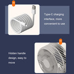 Ventilatore da tavolo verticale con luce notturna e ricarica USB-