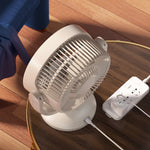 Ventilatore da tavolo verticale con luce notturna e ricarica USB-
