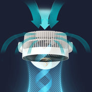 Ventilatore per luce notturna verticale a circolazione d'aria da tavolo Ventilatore turbo rotante per uso domestico, Plug-in Model, Charging Model