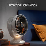 Ventilatore da tavolo verticale con luce notturna e ricarica USB-