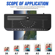 FN338 Laminatore fotografico A4/A5/A6 con 4 livelli di spessore Allarme di preriscaldamento opzionale, FN338