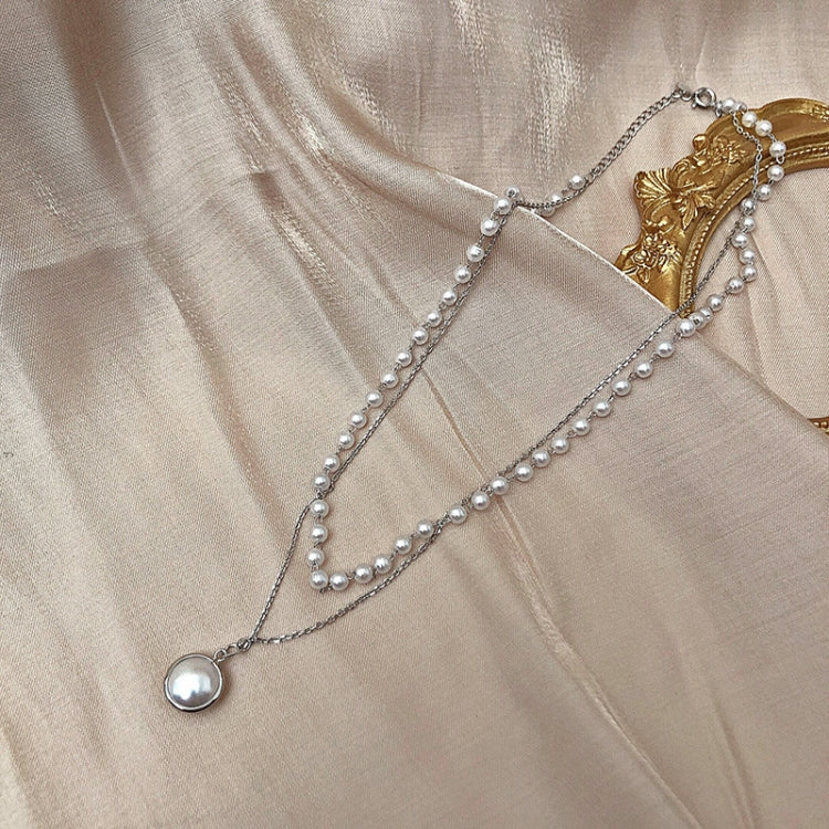 Collana con pendente a doppio strato in rilievo semplice da 10 pezzi