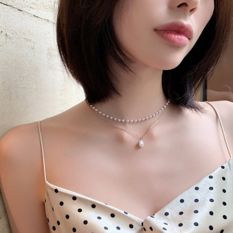 Collana con pendente a doppio strato in rilievo semplice da 10 pezzi