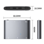 Convertitore audio stereo 2 in 1 USB-C e 8 pin