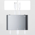 Convertitore audio stereo 2 in 1 USB-C e 8 pin