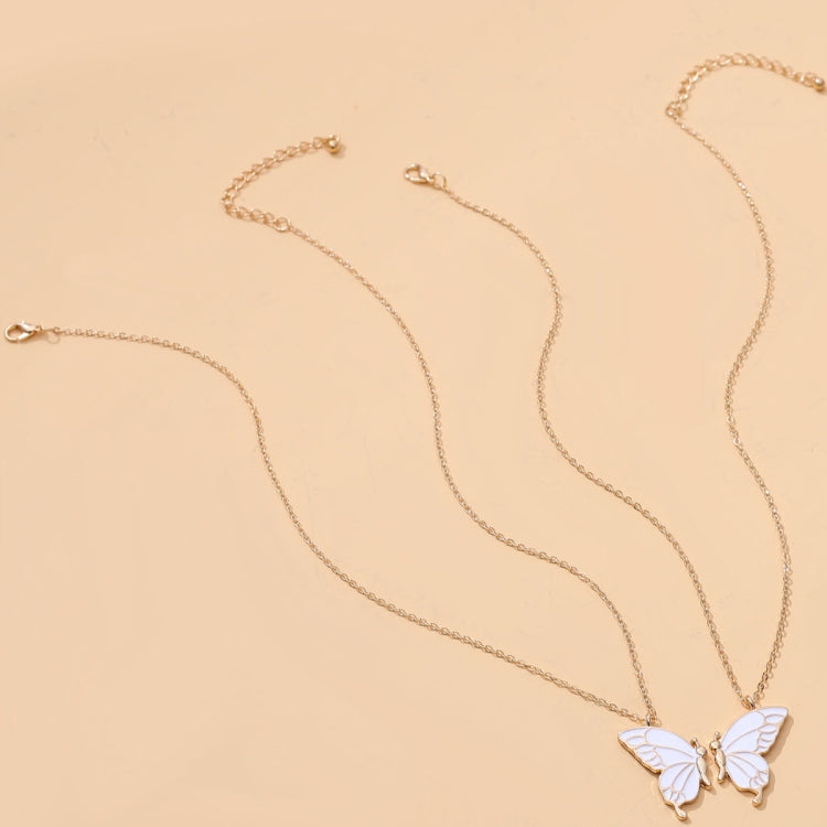 Sorelle Madre e Figlia Lega Goccia Olio Farfalla Collana Clavicola Catena