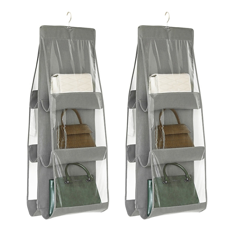 2 sacchetti trasparenti a doppia faccia per camera da letto, guardaroba, antipolvere, Gray 6 Grid, Black 6 Grid, Gray 8 Grid, Black 8 Grid