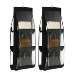 2 sacchetti trasparenti a doppia faccia per camera da letto, guardaroba, antipolvere, Gray 6 Grid, Black 6 Grid, Gray 8 Grid, Black 8 Grid