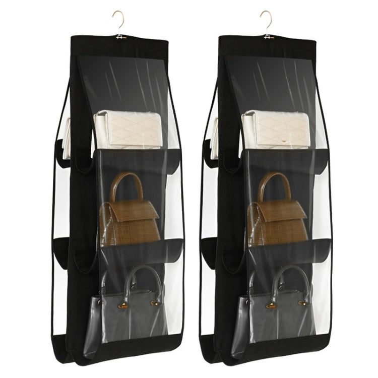 2 sacchetti trasparenti a doppia faccia per camera da letto, guardaroba, antipolvere, Gray 6 Grid, Black 6 Grid, Gray 8 Grid, Black 8 Grid