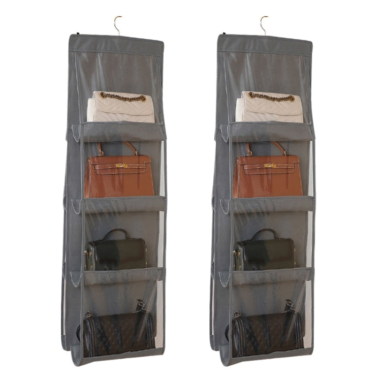 2 sacchetti trasparenti a doppia faccia per camera da letto, guardaroba, antipolvere, Gray 6 Grid, Black 6 Grid, Gray 8 Grid, Black 8 Grid
