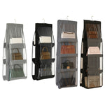 2 sacchetti trasparenti a doppia faccia per camera da letto, guardaroba, antipolvere, Gray 6 Grid, Black 6 Grid, Gray 8 Grid, Black 8 Grid