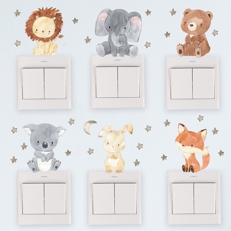 5 set decorazione della stanza dei bambini dell'autoadesivo dell'interruttore dell'animale del fumetto