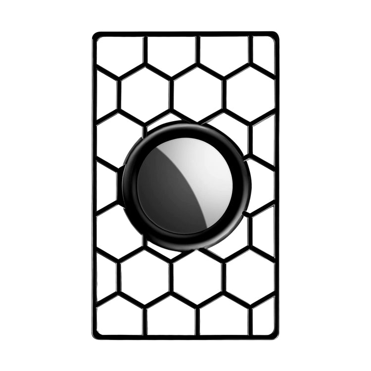 Per la copertura protettiva a nido d'ape a forma di scheda del localizzatore di posizione Airtag, Honeycomb White, Honeycomb Black