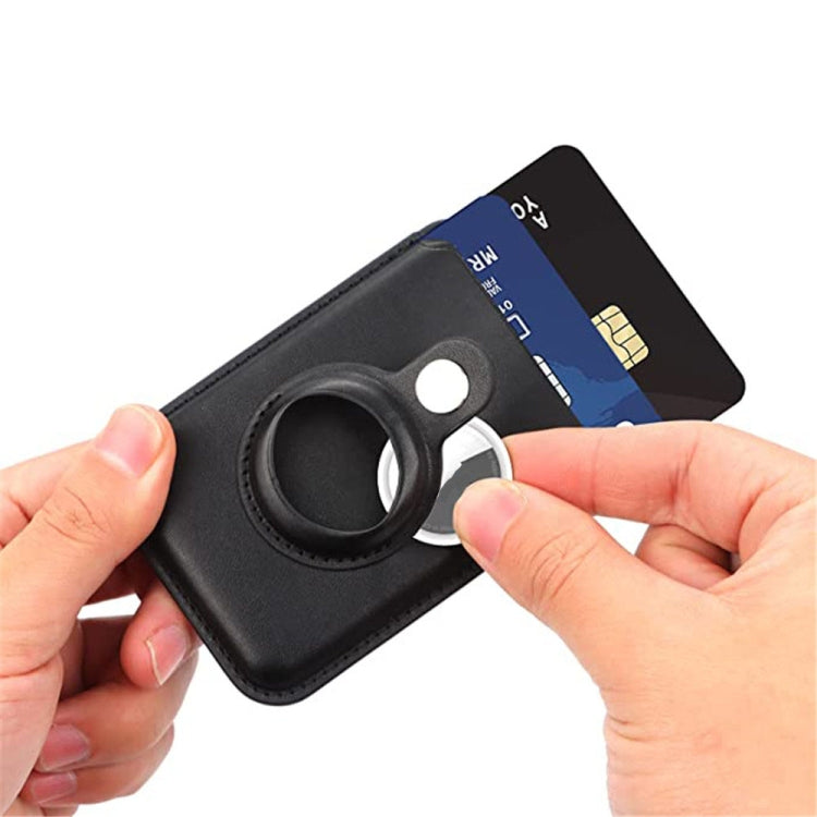Per Airtag Positioner Fiber Card Clip Antifurto Card Tracker Coperchio di protezione, Magnetic, Paste