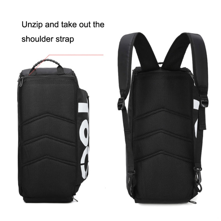 Wet and Dry Separation Fitness Backpack Nuoto Taekwondo Borsa da viaggio impermeabile, Red, Black Bottom White Word, Black Bottom Yellow Word, Simple Black Bottom Blue Word, Blue