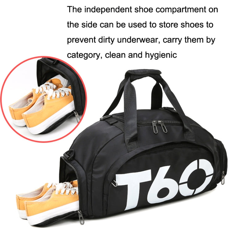 Wet and Dry Separation Fitness Backpack Nuoto Taekwondo Borsa da viaggio impermeabile, Red, Black Bottom White Word, Black Bottom Yellow Word, Simple Black Bottom Blue Word, Blue