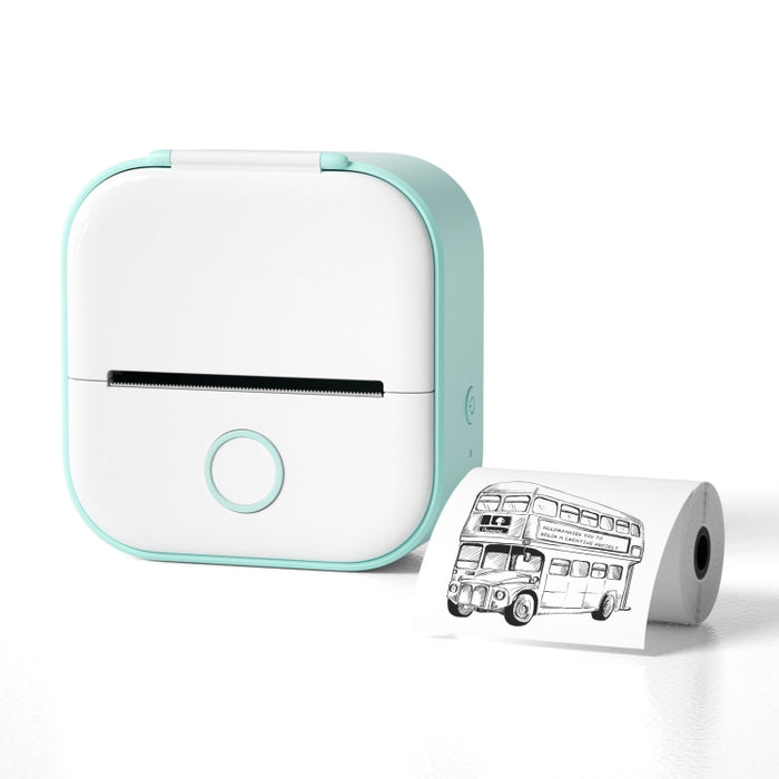 Phomemo T02 Standard Error Mini Pocket Stampante termica per etichette fotografiche per telefono Bluetooth portatile, Standard