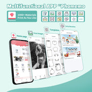 Phomemo T02 Standard Error Mini Pocket Stampante termica per etichette fotografiche per telefono Bluetooth portatile, Standard