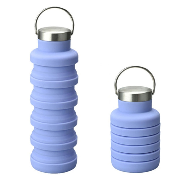 Bollitore per acqua da viaggio pieghevole portatile in silicone per sport all'aria aperta da 500 ml