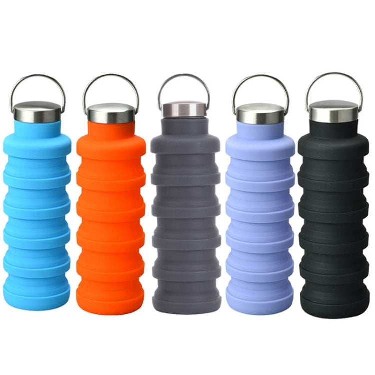 Bollitore per acqua da viaggio pieghevole portatile in silicone per sport all'aria aperta da 500 ml