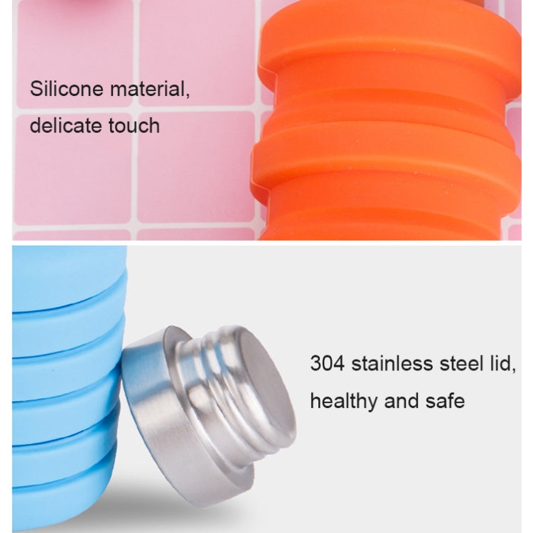 Bollitore per acqua da viaggio pieghevole portatile in silicone per sport all'aria aperta da 500 ml