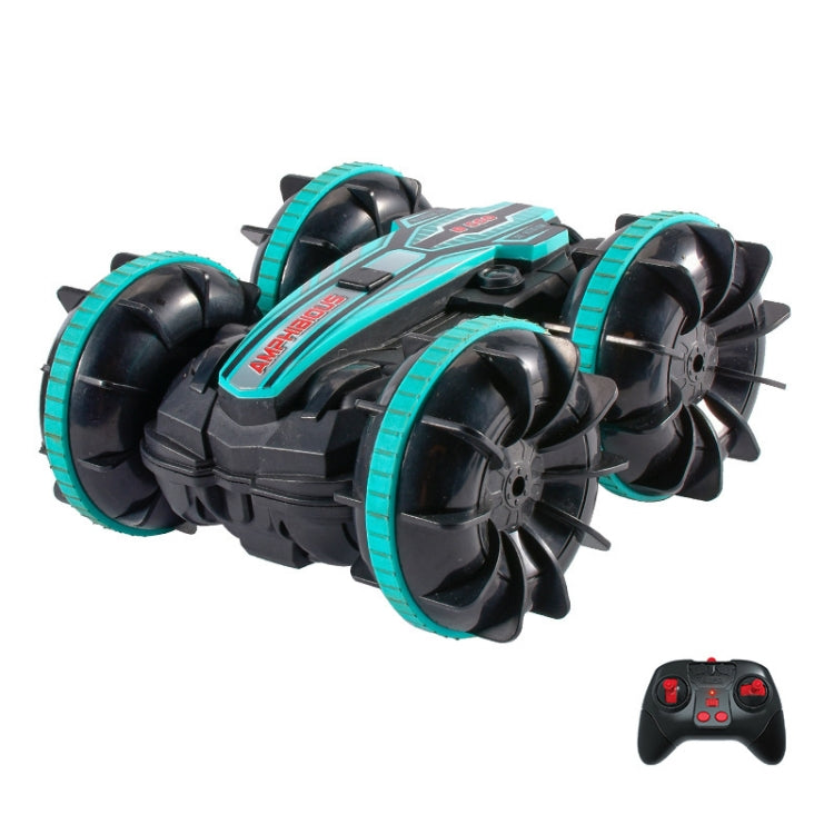 2.4G anfibio acrobatico telecomando auto a doppia faccia rotolamento guida giocattoli elettrici per bambini, Red, Green