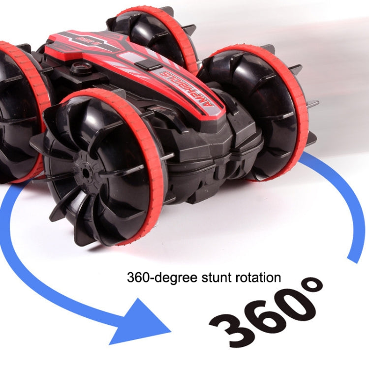 2.4G anfibio acrobatico telecomando auto a doppia faccia rotolamento guida giocattoli elettrici per bambini, Red, Green