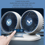 Ventilatore per auto 12v/24v Interfaccia USB Potente ventilatore elettrico a doppia testa