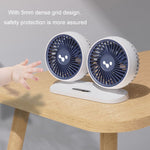Ventilatore per auto 12v/24v Interfaccia USB Potente ventilatore elettrico a doppia testa