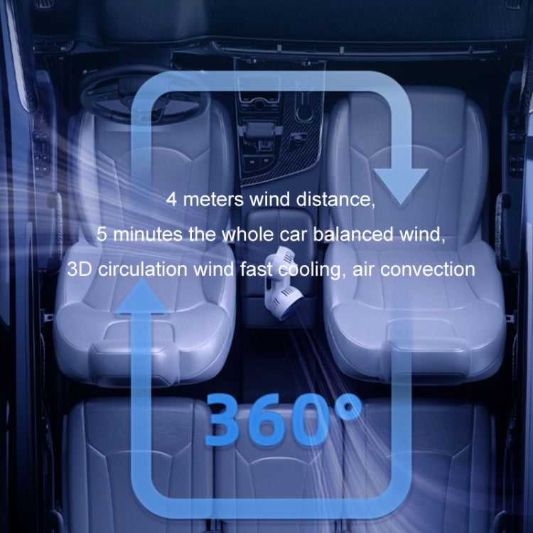 Ventilatore per auto 12v/24v Interfaccia USB Potente ventilatore elettrico a doppia testa