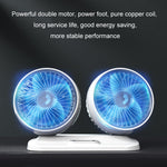 Ventilatore per auto 12v/24v Interfaccia USB Potente ventilatore elettrico a doppia testa