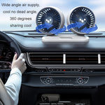 Ventilatore per auto 12v/24v Interfaccia USB Potente ventilatore elettrico a doppia testa