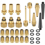 SV/AV/DV Set di adattatori per valvole per biciclette Accessori per pompe a sfera per bici, 15 in 1, 24 in 1 with Leather Ring, 25 in 1, 24 in 1, 32 in 1, 16 in 1, 10 in 1, 3sets 3 in 1, 12 in 1, 3sets 5 in 1, 3sets 4 in 1, 3sets 4 in 1 Gold, 14 in 1  ...