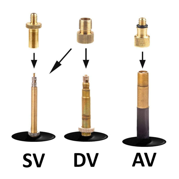 SV/AV/DV Set di adattatori per valvole per biciclette Accessori per pompe a sfera per bici, 15 in 1, 24 in 1 with Leather Ring, 25 in 1, 24 in 1, 32 in 1, 16 in 1, 10 in 1, 3sets 3 in 1, 12 in 1, 3sets 5 in 1, 3sets 4 in 1, 3sets 4 in 1 Gold, 14 in 1  ...