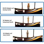 SV/AV/DV Set di adattatori per valvole per biciclette Accessori per pompe a sfera per bici, 15 in 1, 24 in 1 with Leather Ring, 25 in 1, 24 in 1, 32 in 1, 16 in 1, 10 in 1, 3sets 3 in 1, 12 in 1, 3sets 5 in 1, 3sets 4 in 1, 3sets 4 in 1 Gold, 14 in 1  ...