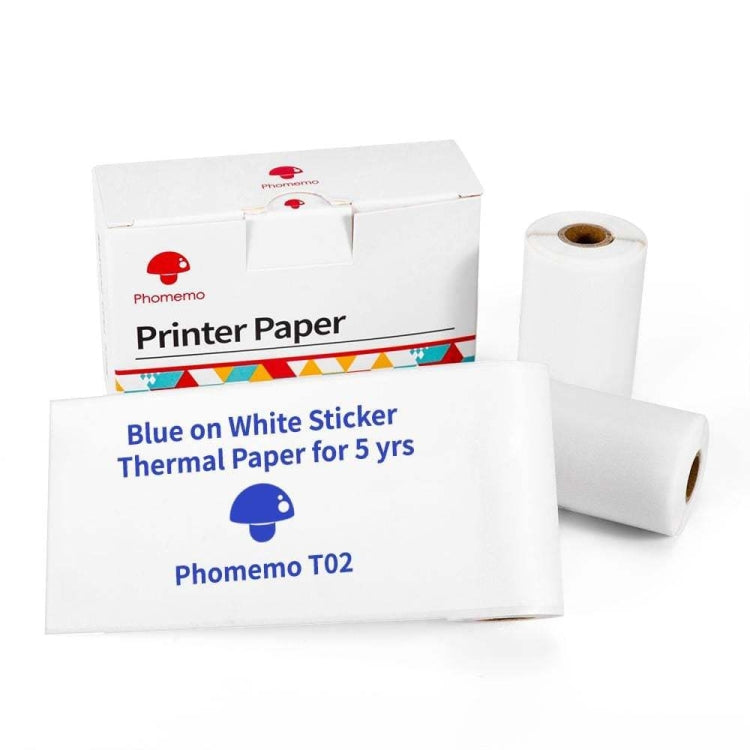 Rotoli carta termica per stampante Phomemo T02 53mm e 50mm