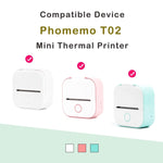 Rotoli carta termica per stampante Phomemo T02 53mm e 50mm